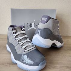 Brand New Jordan 11s Size 8.5 Jordan 11 Cool Grey, Casual Shoes Women Sneakers, Jordan 11s, Pretty Sneakers, Grey Jordans, White Nike Shoes, Pretty Shoes Sneakers, Jordan Shoes Retro, All Nike Shoes