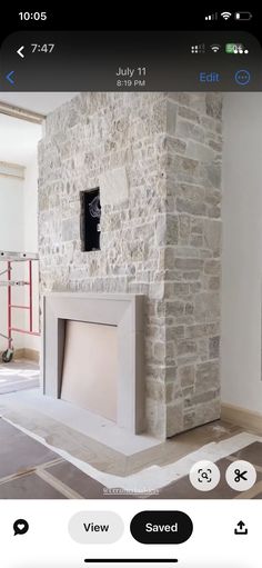 an image of a fireplace in the middle of a room