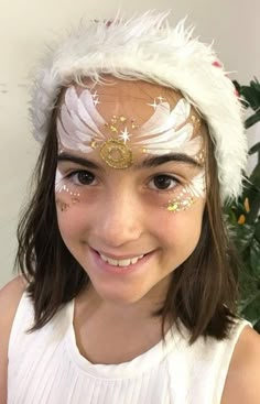 Angel Face Painting, Swan Face Paint, Angel Face Paint, Harry Potter Face Paint, Angel Costume Women, Maquillage Harry Potter, Ballerina Makeup, Eye Face Painting, Harry Potter Face