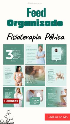 an advertisement for the company called feed organizado, featuring images of pregnant women