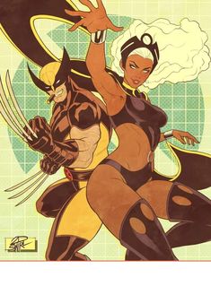 an image of two women dressed as wolverine and catwoman