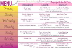 a menu with different types of food and drinks on the top one is for lunch