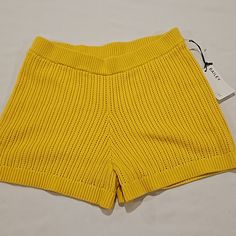 Nwt Crochet Shorts By Bailey 44 Size Xl Lined Crochet Knit New With Tags Smoke-Free Pet Free Home Fitted Knit Shorts For Summer, Crochet Shorts, Womens Shorts, Pet, Tags, Knitting, Crochet, Yellow, Women Shopping