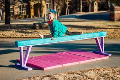 Homemade Balance Beam, Diy Balance Beam, Beam Gymnastics, Gymnastics Practice, Gymnastics Beam, Gymnastics Clubs