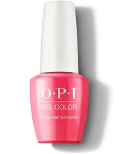 Sip into this bright pink nail polish and enjoy! Juicy! Seedless! Pucker up for this perfectly fruity pink. Get your shine on the rocks with a crème finish. Made in the USA. Size: 0.5 oz Available in: Nail Lacquer - The original nail polish formula that reinvented quality nail color, your top choice if you enjoy updating your manicure weekly. Up to 7 days of wear. For best results, use with OPI Natural Base Coat and OPI Top Coat or RapiDry Top Coat. Gel Color - Shine-intense OPI nail shades cure Opi Strawberry Margarita, Grey Gel Nails, Opi Gel Nail Polish, Ongles Gel French, Opi Pink, Opi Gel Nails, Pink Gel Nails, Manicure Gel, Nail Cuticle