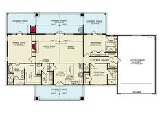 Modern Farmhouse Plan: 1,928 Square Feet, 3 Bedrooms, 3.5 Bathrooms - 4195-00077 Desired House, Pine Cabin, Basement Windows, Farmhouse Ideas, Farmhouse House, Farmhouse Plan, Garage Plans, House Plans Farmhouse, Modern Farmhouse Plans