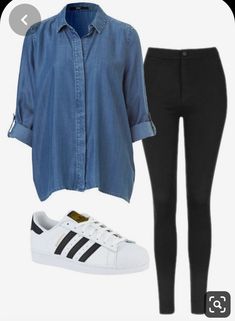 Look Legging, Tween Outfits, Komplette Outfits, White Adidas, Teen Fashion Outfits, College Outfits, Outfits Casuales, Cute Casual Outfits