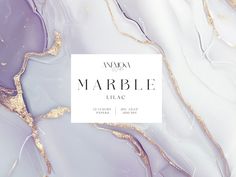 marble background with gold foil and white square frame for the word marbie on it