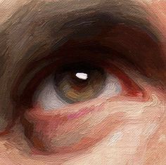 an abstract painting of a person's eye