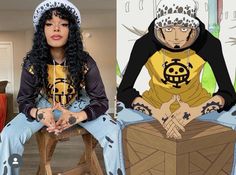 Trafalgar Law Wano Outfit, Law Cosplay Female, Law Cosplay, One Piece Law Female, Trafalgar Law Inspired Outfit, Law Girl One Piece, Cosplay Ideas Women, One Piece Cosplay