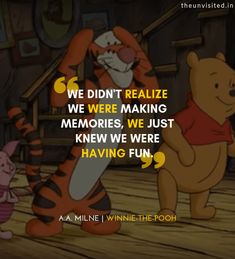 winnie the pooh quote about having fun with her friends and other disney character characters