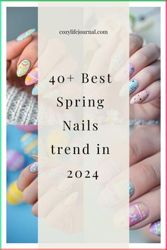 Spring Nail Ideas, Negative Space Nail Art, Pink Nail Art Designs, Yellow Nail Art, Simple Spring Nails, Yellow Nails Design, Nails Trend, Spring Nail Trends, Pink Manicure