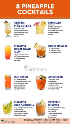 the 8 types of pineapple cocktails