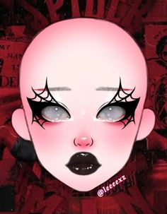 Holloween Makeup, Makeup Charts, Creepy Makeup, Vampire Bride, Anime Eye Makeup, Drag Make-up, Anime Goth, Punk Makeup, Makeup Drawing