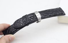 Black Genuine Hornback Alligator Leather Watch Strap Quick Release For Men's #87 | eBay Business Silver Leather Watch Bands, Elegant Watch Bands For Everyday Use, Alligator Crocodile, Color Bands, Leather Skin, Leather Watch Strap, Crocodile Leather, Quick Release, Watch Strap