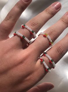 One cherry ring Cherry Rings, Cherry Ring, Apple Rings, Band Rings, Jewelry Rings, Cherry, Ships, Band, Ring