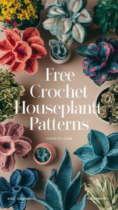 crochet houseplant patterns book cover