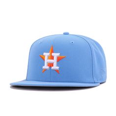 New Era Cap 59Fifty fitted for the Houston Astros in custom light blue colorway, constructed using 2022 World Series side patch. Celebrate the 2022 Houston Astros and their World Series championship year with this fun commemorative fitted in Sky Blue. This light-colored version of Houston history is a great way to represent your hometown champs. Hat Material: 100% PolyesterCrown: Sky BlueVisor: Sky BlueButton: Sky BlueUndervisor: GreyFront Logo: Grilled Orange/Snow White/OrangeadeNew Era Flag: U Ultra Blue, World Baseball Classic, San Diego Chargers, New Era Cap, New Era 59fifty, Detroit Tigers, Baltimore Orioles, Cincinnati Reds, Houston Astros