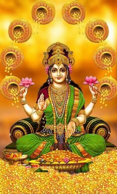 Goddess Good Fortune & Abundance. Luck. Lakshmi Kubera Hd Photos, Mahalakshmi Goddesses Hd Wallpaper, Lakshmi Photos, Maa Laxmi, Devi Images Hd, Saraswati Goddess, Shakti Goddess, Lord Photo, Navratri Images