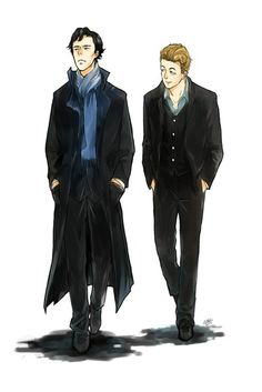 two men dressed in black standing next to each other