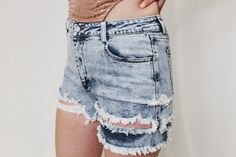 Light wash shorts High waisted Cutoff Hem Distressed Materials 98% Cotton 2% Spandex Care Instructions Hand wash cold Lay flat to dry Do not bleach Cool iron if needed Model Model is 5'6" and wearing size MEDIUM Ripped Medium Wash Shorts, Acid Wash Bottoms With Built-in Shorts, Medium Wash Stretch Distressed Jean Shorts, Stretch Distressed Medium Wash Jean Shorts, Distressed Stretch Jean Shorts In Medium Wash, Distressed Mid-rise Medium Wash Shorts, Distressed Mid-rise Light Wash Shorts, Medium Wash Distressed Mid-rise Shorts, Mid-rise Distressed Light Wash Shorts