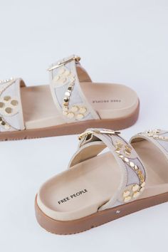 Revelry Studded Sandal, Plaster | Free People Studded Sandals, Vintage Havana, Spring Is Here, Spring Green, Clothing Company, Free People, Sandals