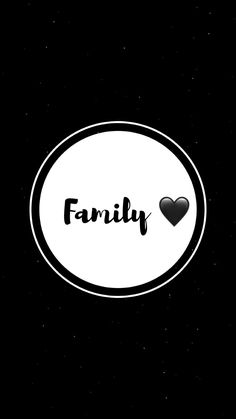 a black and white photo with the word family written on it