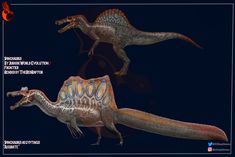 three different types of dinosaurs with their names and numbers on the front, side, and back