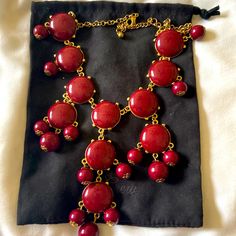 This Drops Into The Chest And Is Such A Unique Color Elegant Red Necklace For Holiday, Chic Red Jewelry For Formal Occasions, Chic Red Necklace For Party, Ox, Chunky Necklace, Unique Colors, J Crew, Womens Jewelry Necklace, Jewelry Necklaces