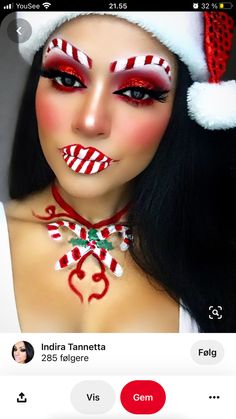 Ugly Christmas Sweater Makeup, Christmas Sfx Makeup Ideas, Christmas Face Painting, Whimsical Art Journal, Halloween Makeup Pretty, Xmas Outfits