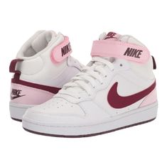 - Nike Big Kids Court Borough Mid 2 ( Gs) - Color: White, Dark Beetroot, Pink Foam - Note: New Without Shoebox - Style # Dc7782 104 - Available In: 7 Y Nike Shoes For Kids, Candy Themed Bedroom, Australia For Kids, Court Borough Mid 2, Nike Kids Shoes, Advanced Workout, Themed Bedroom, Cute Nike Shoes, Old Shoes