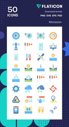 the flat icon pack is designed to look like it has many different shapes and sizes