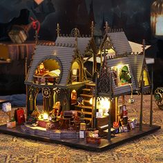 a doll house is lit up and ready to be played in the game harry potter