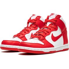 Nike Dunk High Grade School Championship Red Size:5y Brand New Nike Nmd, Girls Basketball Shoes, Nike Original, Retro Basketball Shoes, Nike Tanjun, Nike Air Shoes, Nike Dunk High, Dunk High, Air Max Women