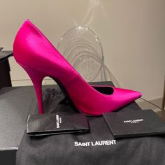 Yves Saint Laurent Pump. Size 41. Comes With A Box, Replacement Heels Cap And 2 Dust Bags. I Won’t Lower The Price. Thank You! Elegant Pink Heels For Fashion Events, Pink Nike Shoes, Yves Saint Laurent Shoes, Pink Nike, Pink Nikes, Heel Caps, Saint Laurent Shoes, A Box, Shoes Women Heels