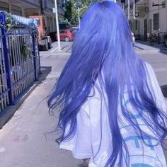 Perrywinkle Hair, Kawaii Hair Color, Blue Hair Ideas, Periwinkle Hair, Dye My Hair, Hair Dye Colors, Hair Reference, Hair Inspiration Color