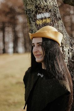 Medieval Bycocket Hat. Wool Felt Hat. Robin Hood Hat. For historical reenactment or LARP.  100% wool felt made by hand. Usually the max head girth is around 62cm. That doesn't mean it can't be made to your girth, just leave a note or a message when ordering and I'll have it into account 🥰 Robin Hood Hat, Folkloric Dress, Black Leather Jacket Outfit, Medieval Hats, Hood Hat, Historical Reenactment, Hat Wool, Leather Jacket Outfits, Hand Model