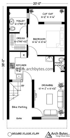 the floor plan for a small house