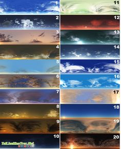 the different types of clouds are shown in this chart, and each has their own image