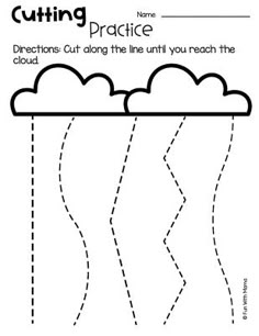 the weather worksheet for cutting practice