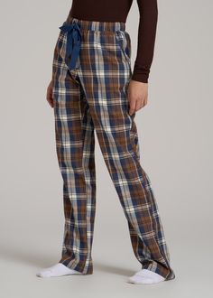 About Our Women’s Tall Flannel Pajamas You’ll never want to get out of bed when you’re wearing these women’s tall pajama pants. For years, tall women have had to settle for PJs that are way too short and fit in all the wrong places, but not anymore. You loved our classic flannel PJs and now we’re bringing you a pair with a regular fit and an open-bottom leg with all the length you need. These pajama pants have been designed exclusively for women between 5’9” and 6’6” with two different length op Flannel Pj Pants, Flannel Pjs, Scrubs Dress, Athleisure Summer, Christmas Pajama Pants, Cozy Sleepwear, Flannel Pajama Pants, Get Out Of Bed, Christmas Pjs