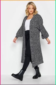 Visit \ Knit Cardi, Curve Fashion, Longline Cardigan, Long Tall Sally, Weekend Plans, Cardigan Long, Hooded Cardigan, Over The Top