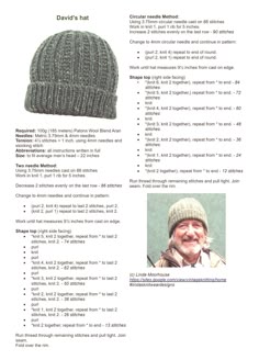 a knitted hat is shown with instructions for it to be worn in the winter