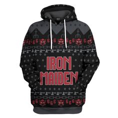 Casespring 3D Iron Maiden Christmas Sweater Custom Tshirt Hoodie Apparel available in T-shirt, hoodie, tank top, longsleeve, multi color and size S M L XL XXL 3XL 4XL 5XL. Shipping from the US. Easy 30 day return policy - Shop now! 6.1-ounce, 100% cotton .Double-needle neck, sleeves and hem; Roomy Unisex Fit. Ash is 99% cotton, 1% poly; Sport Grey is 90% cotton, 10% poly; Dark Heather is 50% cotton, 50% polyester .Decoration type: Digital Print. Made by Gildan Iron Maiden The Trooper, Hallowed Be Thy Name Iron Maiden, Iron Maiden Hoodie, Iron Maiden T Shirt, Iron Maiden Cd, Christmas Hoodies, Elegant Shirt, Iron Maiden, Personalized Shirts