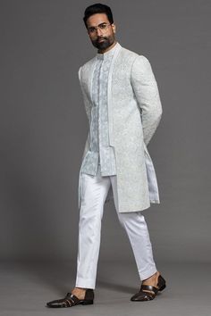 Indowestern Outfits For Men, Casual Wedding Suit, Indowestern Sherwani