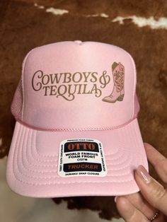 westerns style women's western fashion western outfit inspo trucker hat outfit inspo cowboys and tequila trucker hat girly western outfits pink turcker hat Western Trucker Hats, Trucker Hat Country, Hats Country, Trucker Hat Outfit, Womens Western Fashion, Girl Trucker, Hats Western, Hat Bar