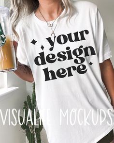 White Tshirt Mockup, Clothing Templates, Tshirt Printing Design, Christmas T Shirt Design, T Shirt Image, Clothing Mockup, T Shirt Mockup, Coffee Shirts, Tshirt Mockup