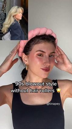 90s Aesthetic Hairstyles, 90s Blowout Hair, Matilda Djerf Hair, Curls Tutorial, Hair 90s, Blowout Hair Tutorial, Curls With Straightener, Curly Hair Trends, 90s Hair