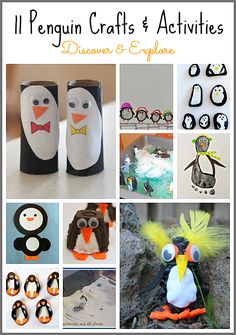 penguin crafts and activities for children with pictures of penguins, penguins and other things in them