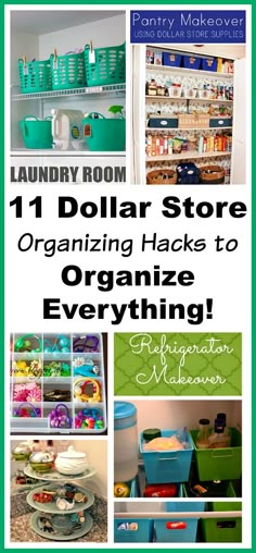 the cover of laundry room 11 dollar store organizing hacks to organize everything, including